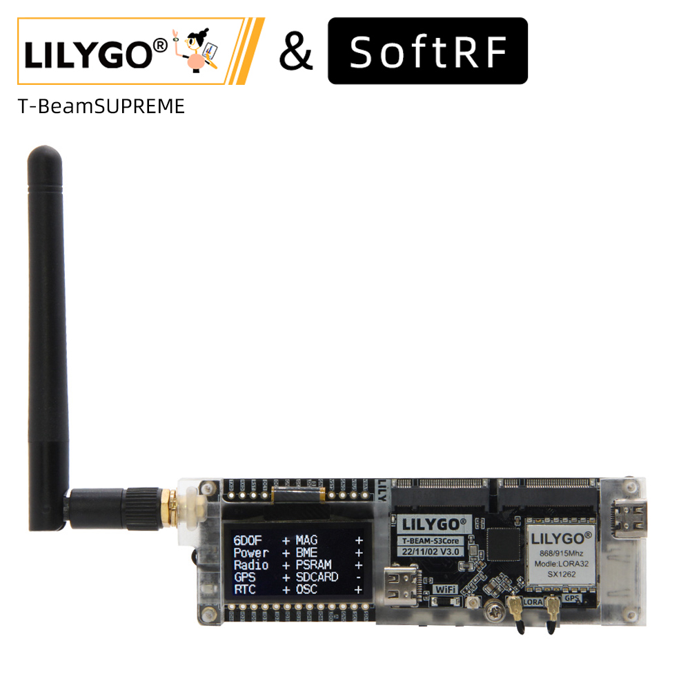 Esp32 Wifi Bluetooth Module - LILYGO® SoftRF T-Beam SUPREME-Placa de desarrollo