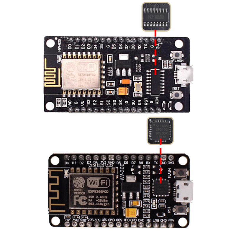 Módulo inalámbrico CH340/CP210 - Esp8266 Nodemcu reseña y precio